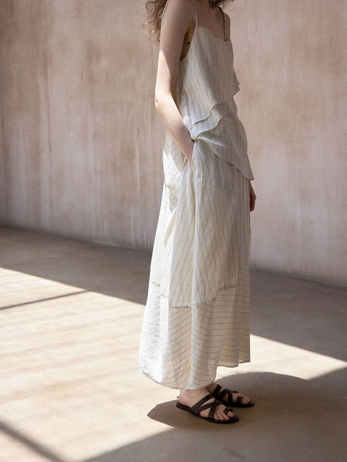 Rika Bulb Skirt - Beige